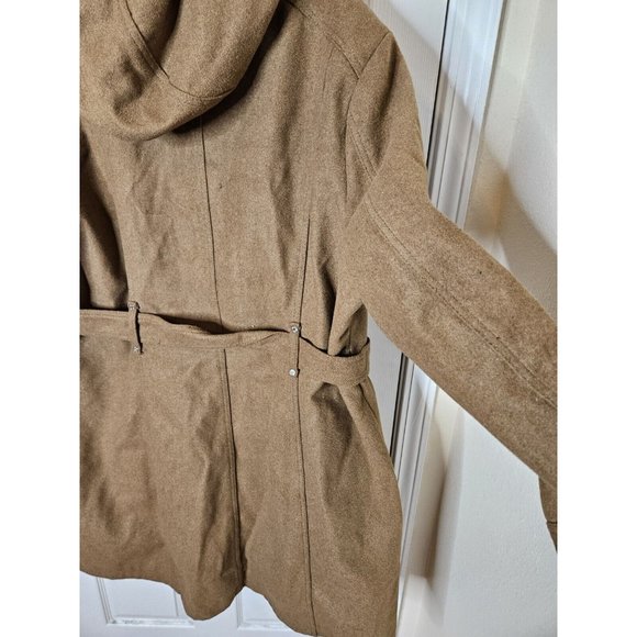 Rocawear Trench Retro Hip Hop 90s Hooded trench Coat Size 2XL Wool Blend Womens - Picture 6 of 16